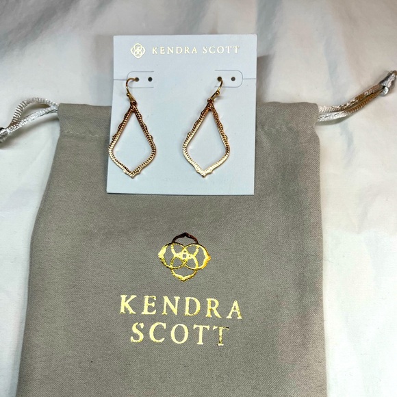 Kendra Scott rose-gold tone drop earrings Brand new - Picture 1 of 3